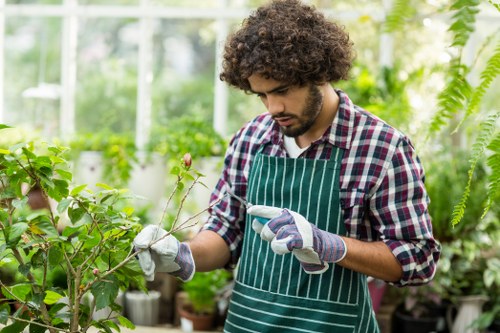 Supervisor monitoring welfare and site safety on a landscaping job